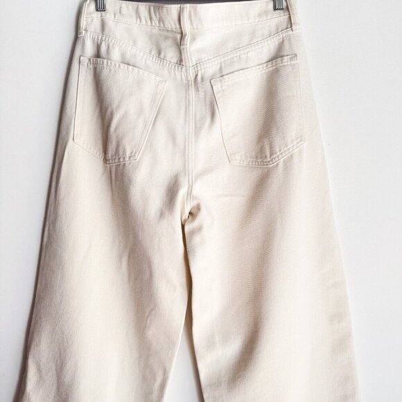 Banana Republic Ivory Wide Leg High Waist Jeans 29 - Picture 7 of 8
